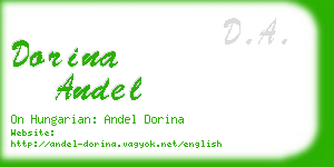 dorina andel business card